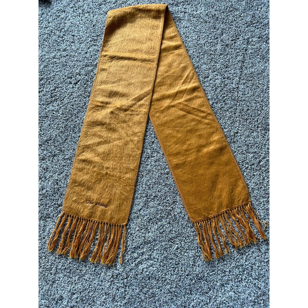 THE ABBEY Alpaca Wool Scarf Peruvian Soft Fall Autumn GOLD 9.25 x 82 G23